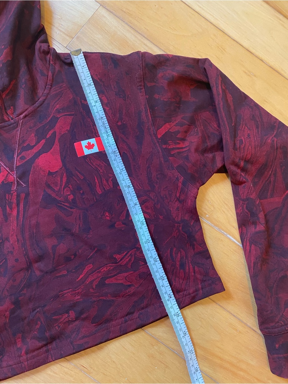 Lululemon Team Canada Olympics All Yours Cropped Hoodie - Red Marble - Picture 7 of 15